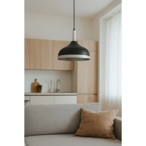 Cosmos Siyah Içi Gümüş Özel Tasarım Modern Dekoratif Cafe Mutfak Salon Sarkıt Tekli Avize (Ampulsüz)