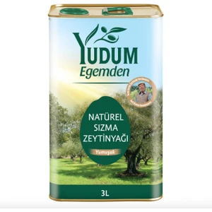 Yudum Egemden Yumuşak Lezzet Sızma Zeytinyağı Teneke 3 Lt