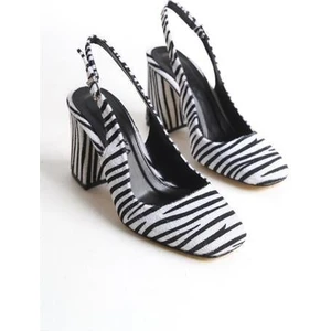 Kadın Psc Gv Zebra Desen Topuklu Ayakkabı