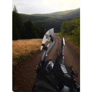 Yamaha Uyumlu Deflektör Rüzgar Saptırıcı Siperlik Şeffaf Motor Camı Cam Uzatma Model 1