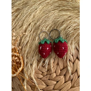 BetSel Hediyelik Örgü Çilek Anahtarlık / Çanta Süsü