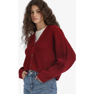 Regular Fit V Yaka Düğmeli Triko Hırka U2052AZ25WN