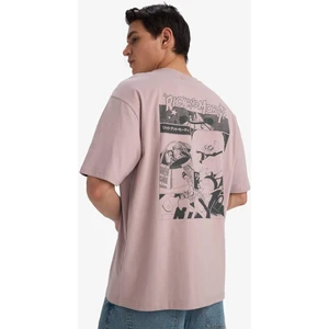 %100 Pamuk Rick and Morty Boxy Fit Rahat Kesim Bisiklet Yaka Sırt Baskılı Kısa Kollu Tişört E9289AX25AU