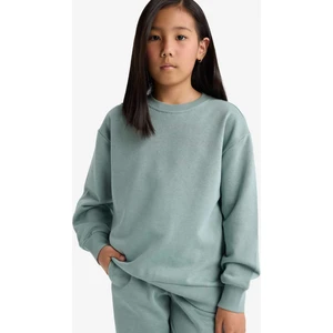 Kız Çocuk Relax Fit Bisiklet Yaka Basic Düz Okul Sweatshirt A2797A825AU
