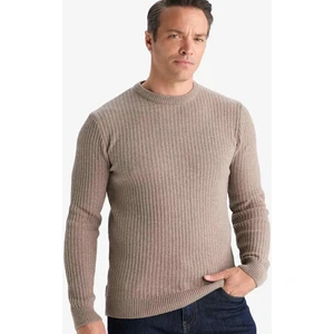 Standart Fit Bisiklet Yaka Basic Dokulu Triko Kazak E0811AX25WN