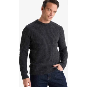 Standart Fit Bisiklet Yaka Basic Dokulu Triko Kazak E0811AX25WN