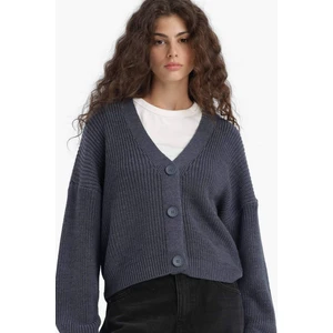 Regular Fit V Yaka Düğmeli Triko Hırka U2052AZ25WN