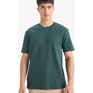 %100 Pamuk Regular Fit Bisiklet Yaka Basic Düz Kısa Kollu Tişört E7961AX25AU