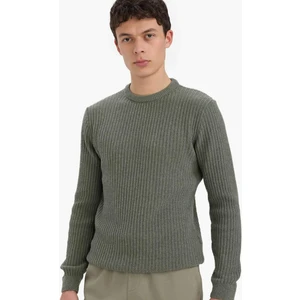 Standart Fit Bisiklet Yaka Basic Dokulu Triko Kazak E0811AX25WN