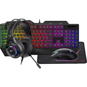 Gamenote KB905CM-TUR 4'lü Gaming Set – Klavye, Mouse, Kulaklık, Mousepad – Rainbow Aydınlatma, Türkçe Q,  Pc Uyumlu