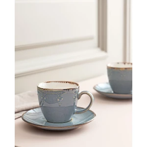 Madame Coco Perle 2 Kişilik Kahve Fincanı Takımı - Gri - 90 Ml