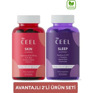Vita Ceel 2’li Cilt ve Uyku Gummy Vegan Çiğnenebilir Vitamin