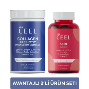 Vita Ceel 2'li Cilt Vitamini ve Magnezyum Complex, Collagen Tip 1, 3