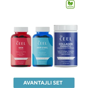 Vita Ceel 3'lü Magnezyum Complex, Collagen Tip 1, 3, Cilt Vitamini, Saç & Tırnak Vitamini