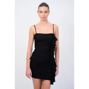 Moda Tutkusu Dantel Büzgülü Elbise