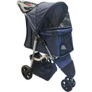 Evcil Hayvan Arabası 87x50x107cm Lacivert Max 20 Kg