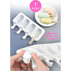 Magnum Dondurma Kalıbı-4'lü Büyük Boy Pratik Magnum Silikon Dondurma Kalıbı