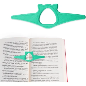 Kitap Okuma Yüzüğü Kedi Modelli - Mint