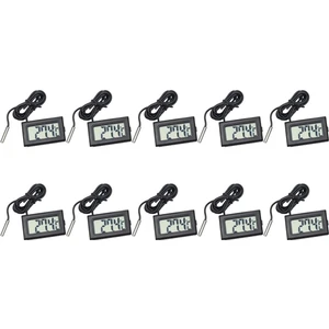 10 Adet Mini Dijital Termometre LCD Mutfak Kuluçka Akvaryum Iç Dış Mekan Termometre