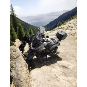 Vespa Uyumlu Deflektör Rüzgar Saptırıcı Siperlik Şeffaf Motor Camı Cam Uzatma Model 1