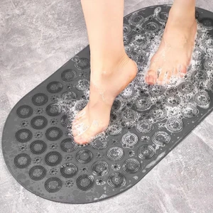 Masajlı Vantuzlu Kaydırmaz Banyo ve Duş Paspası - Antrasit