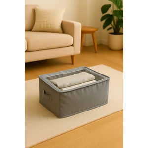 Seryat Pencereli Fermuarlı Kıyafet Organizeri | 4 Adet | Pencereli Dolap Içi Düzenleyici | Katlanabilir Çelik Destekli Organizer