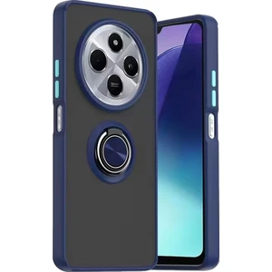Xiaomi Redmi 14C 4g Uyumlu Kılıf Montreal Yüzüklü Mıknatıslı Kamera Korumalı Silikon Lacivert