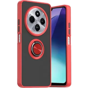 Xiaomi Redmi 14C 4g Uyumlu Kılıf Montreal Yüzüklü Mıknatıslı Kamera Korumalı Silikon Kırmızı
