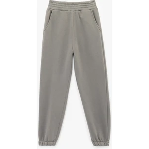 Üç Iplik Şardonlu Cepli Beli Lastikli Jogger Eşofman Altı