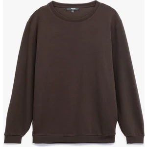 Pamuklu Uzun Kollu Basic Bisiklet Yaka Sweatshirt