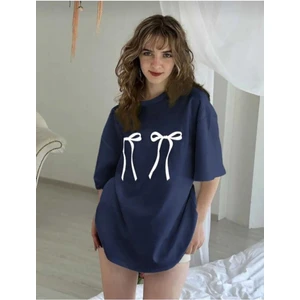 Malkoçbey Kurdela Baskılı Oversize Unisex Basic T-Shirt