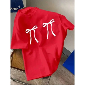 Malkoçbey Kurdela Baskılı Oversize Unisex Basic T-Shirt