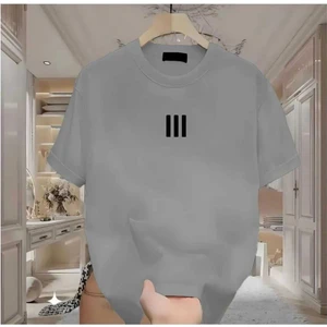 Maloçbey 3 Çizgi Baskılı Oversize Unisex Basic O Yaka T-Shirt