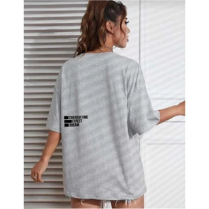 Malkoçbey Cherısh Tıme Baskılı Oversize Unisex Basic T-Shirt