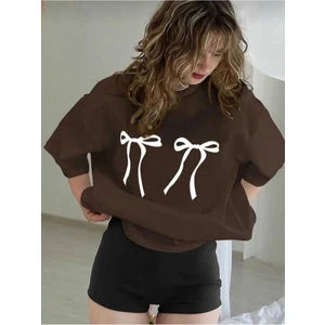 Malkoçbey Kurdela Baskılı Oversize Unisex Basic T-Shirt