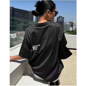 Malkoçbey Cherısh Tıme Baskılı Oversize Unisex Basic T-Shirt