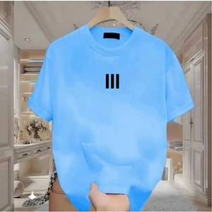 Maloçbey 3 Çizgi Baskılı Oversize Unisex Basic O Yaka T-Shirt