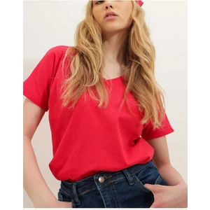 Malkoçbey Baskısız V Yaka  Oversize Unisex Basic T-Shirt