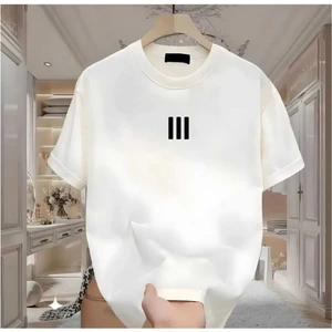 Maloçbey 3 Çizgi Baskılı Oversize Unisex Basic O Yaka T-Shirt