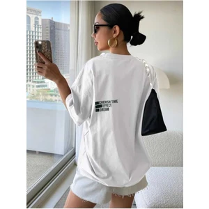 Malkoçbey Cherısh Tıme Baskılı Oversize Unisex Basic T-Shirt