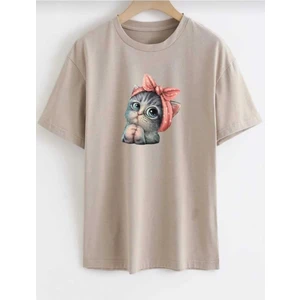 Pusula Sırt Baskılı Oversize Basic O Yaka Unisex T-Shirt