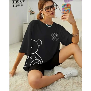 Malkoçbey Korsan Ayı Baskılı Oversize Unisex Basic T-Şihirt