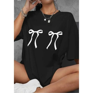 Malkoçbey Kurdela Baskılı Oversize Unisex Basic T-Shirt