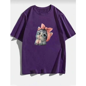 Pusula Sırt Baskılı Oversize Basic O Yaka Unisex T-Shirt