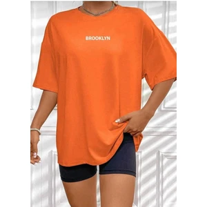 Never Baskılı Oversize Unisex Bisiklet Yaka Sweatşhirt