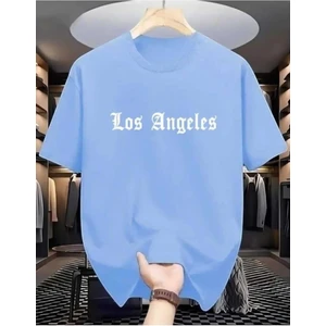 Malkoçbey Los Angeles Baskılı Oversize Unisex Basic O Yaka T-Shirt
