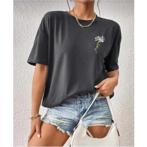 Malkoçbey Cep Detay Baskılı Oversize Unisex Basic T-Shirt