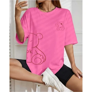 Malkoçbey Korsan Ayı Baskılı Oversize Unisex Basic T-Şihirt