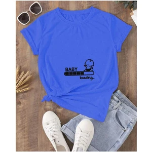 Kadın Baby Loading... Baskılı Oversize Basic T-Shirt