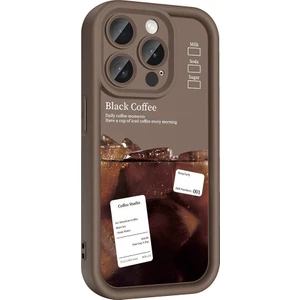 Apple iPhone 15 Pro Max Kılıf Kamera Korumalı Baskılı Arka Yüzey Kflg Klas Kapak-Koyu Kahve